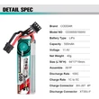 CODDAR 3S 500mah 100C LIHV Battery