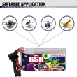 CODDAR 4S 15.2V 650mAh 120C LIHV Battery