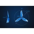 DAL Cyclone T3056C Pro Propeller - Crystal Blue 6 pairs