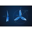 DAL Cyclone T3056C Pro Propeller - Crystal Blue 6 pairs