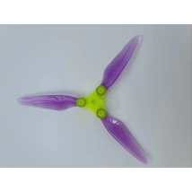 DAL Fold F5 5" Folding DIY Props Turtle Mode - Blades:Crystal Purple & Hub:Fluo Green 2 Pairs