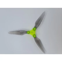 DAL Fold F5 5" Folding DIY Props Turtle Mode -  Blades:Crystal Crystal Grey & Hub:Fluo Green 2 Pairs