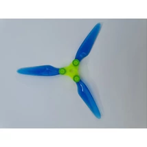 DAL Fold F5 5" Folding DIY Props Turtle Mode - Blades:Crystal Blue & Hub:Fluo Green 2 Pairs