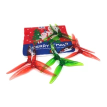 Gemfan 51466 V2 Hurricane 3-Blade Propellers (Set of 8) - Father Christmas Edition