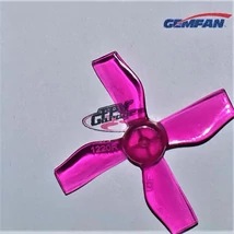 GEMFAN prop 31mm Durable 4 Blade 0.8mm 4pairs  1220-Clear Purple