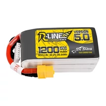 Tattu R-Line V 5.0 6S1P 22.2V 1200mAh 150C Lipo Battery Pack with XT60 Plug