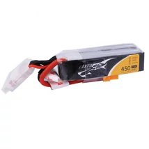 TATTU 4S1P 14.8V 450mAh 75C Lipo Battery with XT30 Plug long size for H frames
