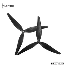 HQ MacroQuad Prop 12X7.5X3(1CW+1CCW) Black-Glass Fiber Reinforced Nylon