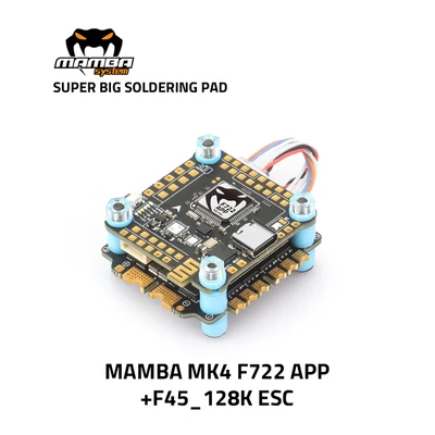 Diatone MAMBA MK4 F722 APP 45A_128K 3-6S Flight Controller Stack 30mm/M3
