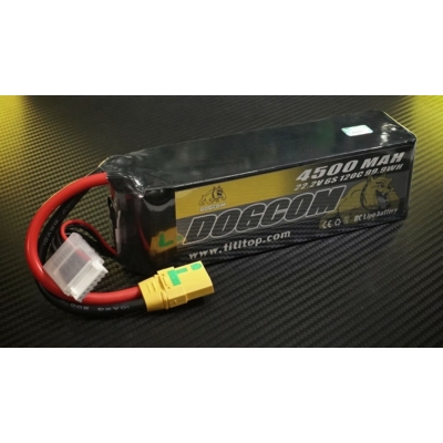 DOGCOM 6S 22.2V 120C 4500mAh Lypo Battey XT60 Plug