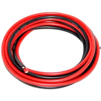 Szilikon bevonatos vezeték 14AWG 2x1m (black & red)