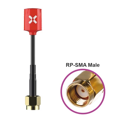 Foxeer Micro Lollipop RHCP RP-SMA red antenna