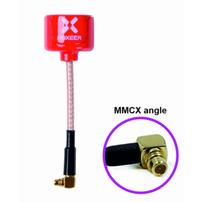 Foxeer Lollipop3 RHCP MMCX angle red antenna