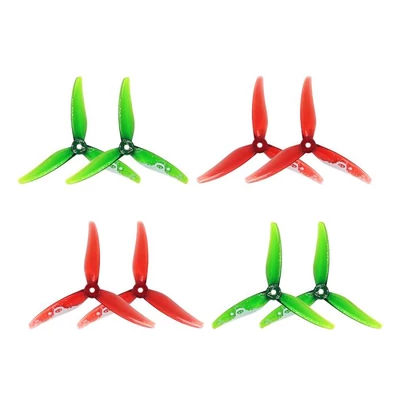 Gemfan 51466 V2 Hurricane 3-Blade Propellers (Set of 8) - Father Christmas Edition