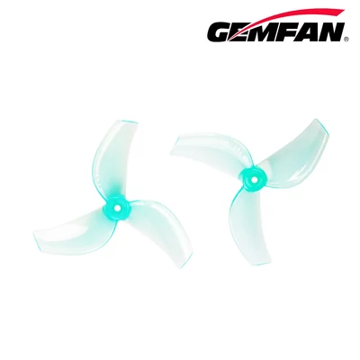 GEMFAN 1611 3-Blade Propellers (1.5mm Shaft) - 1 pair - Clear Blue