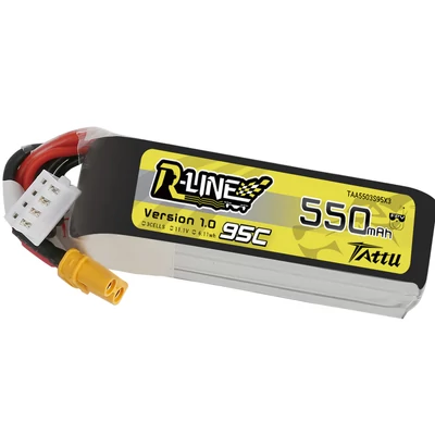 Tattu R-Line 550mAh 3S 11.1V 95C Lipo Battery with XT30