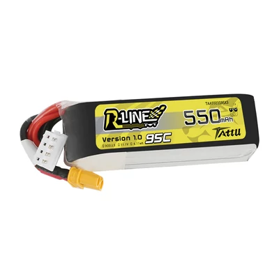 Tattu R-Line 550mAh 3S 11.1V 95C Lipo Battery with XT30