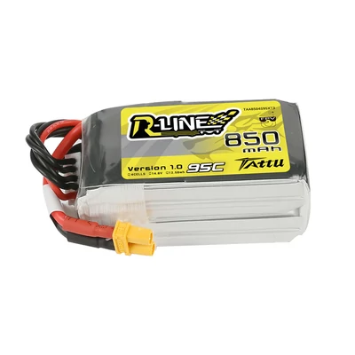 Tattu R-Line 850mAh 4S 14.8V 95C Lipo Battery Pack with XT30 Plug