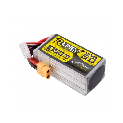 Tattu R-Line Version 5.0 1050mAh 22.2V 6S1P 150C Lipo Battery Pack with XT60 Plug