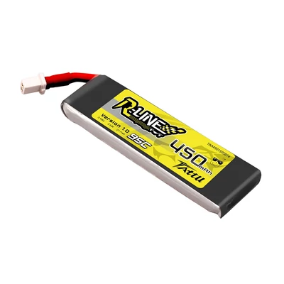 Tattu R-Line 450mAh 3.8V 1S1P 95C Lipo Battery with BT2.0 Plug（4pcs）