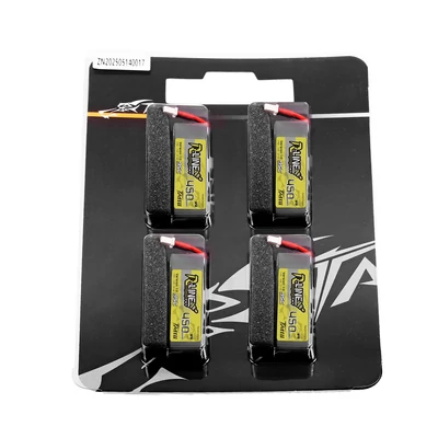 Tattu R-Line 450mAh 3.8V 1S1P 95C Lipo Battery with BT2.0 Plug（4pcs）