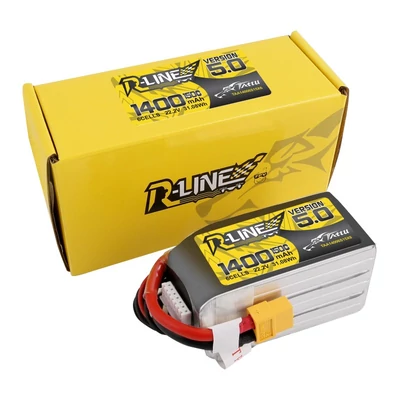 Tattu R-Line V 5.0 6S1P 22.2V 1400mAh 150C Lipo Battery Pack with XT60 Plug