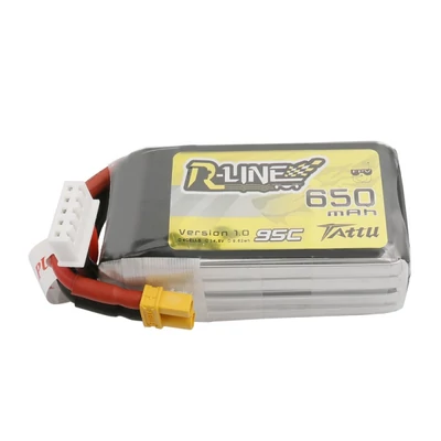 TATTU R-Line 4S1P 14.8V 650mAh 95C Lipo Battery with XT30 Plug