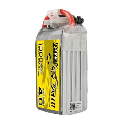 TATTU R-Line v4 6S1P 22.2V 1300mAh 130C Lipo Battery with XT60 Plug