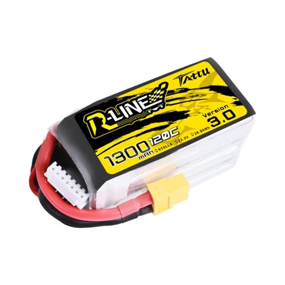 TATTU R-Line v3 6S1P 22.2V 1300mAh 120C Lipo Battery with XT60 Plug