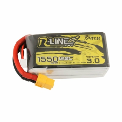 TATTU R-Line 4S1P 14.8V1550mAh 120C Lipo Battery with XT60 Plug