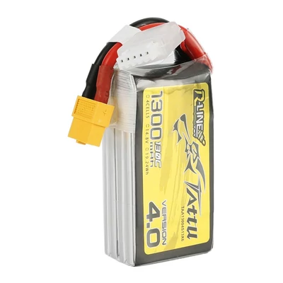 TATTU R-Line V4 4S1P 14.8V 1300mAh 130C Lipo Battery with XT60 Plug