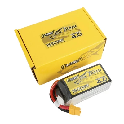 TATTU R-Line V4 4S1P 14.8V 1550mAh 130C Lipo Battery with XT60 Plug