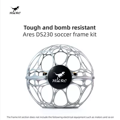 HGLRC Ares DS230 Drone Soccer Frame (Outer plastic+Carbon Fiber+LED bar) Orange