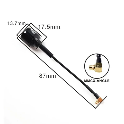 HGLRC Hammer RHCP 5.8G 5dBi Super Mini Antenna angle MMCX