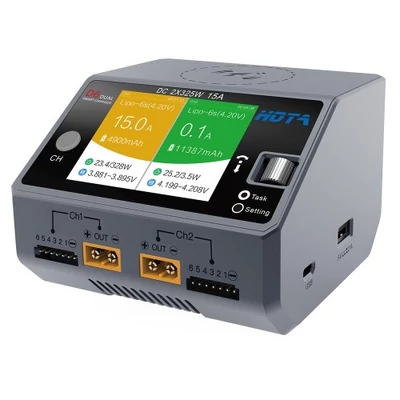 HOTA D6 DC 2X325W 2X15A BATTERY CHARGER WITH WIRELESS CHARGING