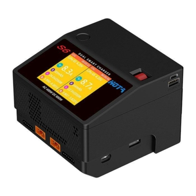HOTA S6 AC 400W DC 325W*2 15A*2 Dual Channel Lipo Charger for 1-6S  Battery