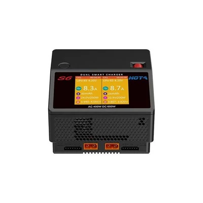 HOTA S6 AC 400W DC 325W*2 15A*2 Dual Channel Lipo Charger for 1-6S  Battery