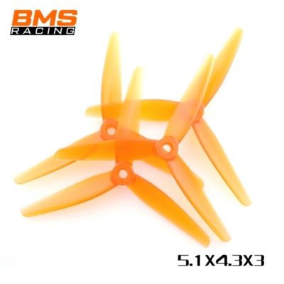 HQProp BMS Racing Prop 5.1X4.3X3 (2CW+2CCW)-Poly Carbonate - Orange
