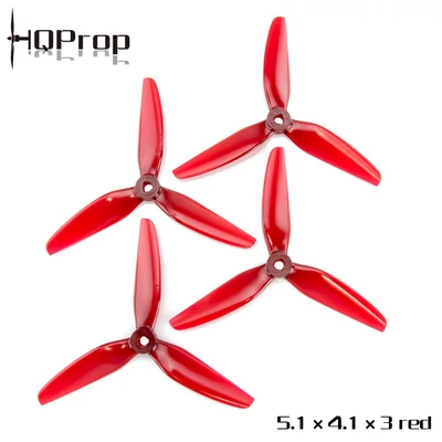 HQ Durable Prop 5.1X4.1X3 (2CW+2CCW)-Poly Carbonate-POPO - Red