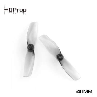 HQ Micro Whoop Prop 40MMX2 (2CW+2CCW)-Poly Carbonate-1.5MM Shaft - Grey