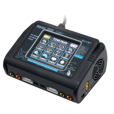 HTRC T240 dual battery charger with touch screen