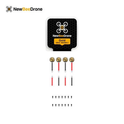 NewBeeDrone 0802 18000kv Brushless Motors - Gold Edition (Set of 4)