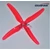 GEMFAN prop Hurricane X Props Durable 4 Blade 2pairs POPO 51455-Clear Red