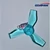 GEMFAN prop 31mm Durable 3 Blade 0.8mm 4pairs  1219-Clear Blue